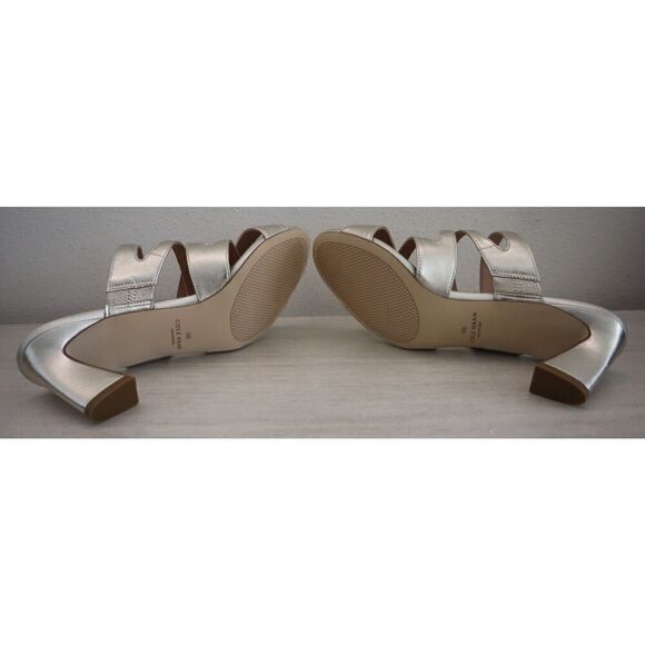 Cole Haan W28185 Women's Sz 9B Gold Leather Alyse Slide Dress Sandals - Picture 9 of 11